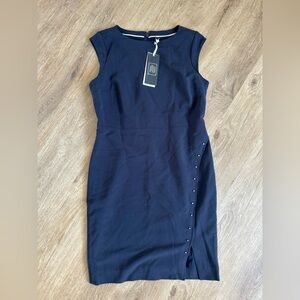 The Limited Luxe Collection Navy Sheath Dress Size 14 studded RETAIL $130